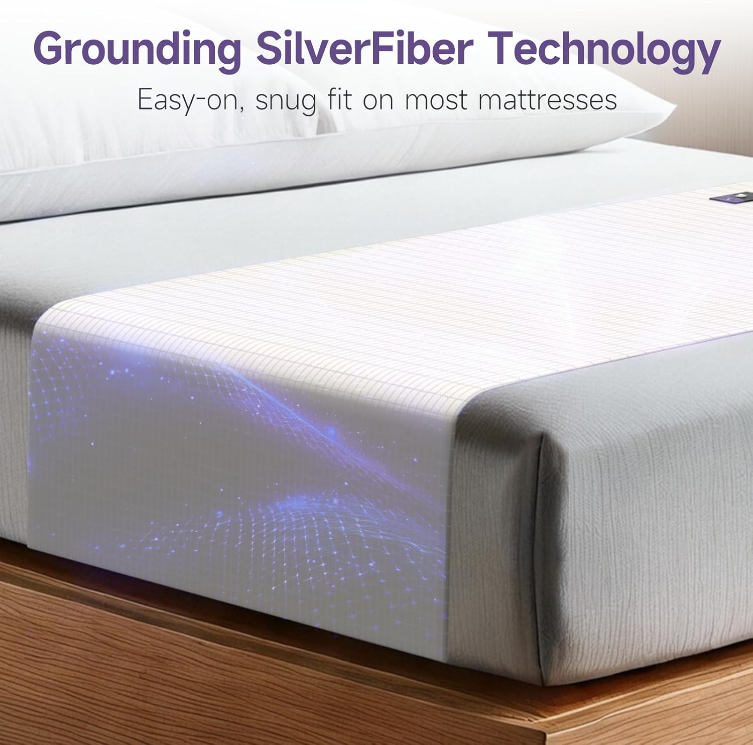 Premium Grounding Fitted Sheet - Improve Sleep & Wellness Naturally